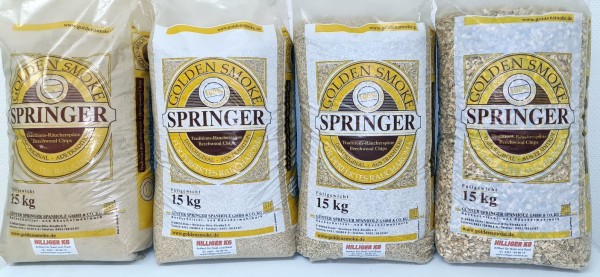 Räucherspäne Räucherchips Buche Golden Smoke Sack 5kg (20l)oder 15kg (60l) Räuchermehl versch. Körnu